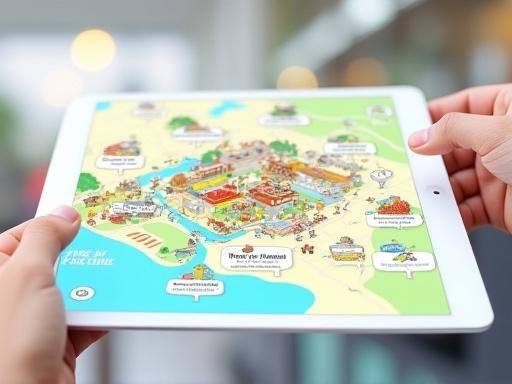 フードフェスティバル会場のインタラクティブマップのモックアップ