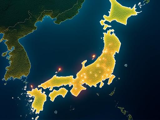 農場から都市への物流ルートが描かれた日本地図