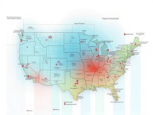 出店候補地分析を示すレイヤー化された地図